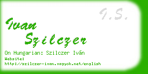 ivan szilczer business card